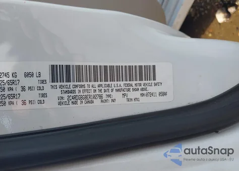 2014 Dodge Grand Caravan Se из США, поврежденный, VIN 2C4RDGBG8ER102786